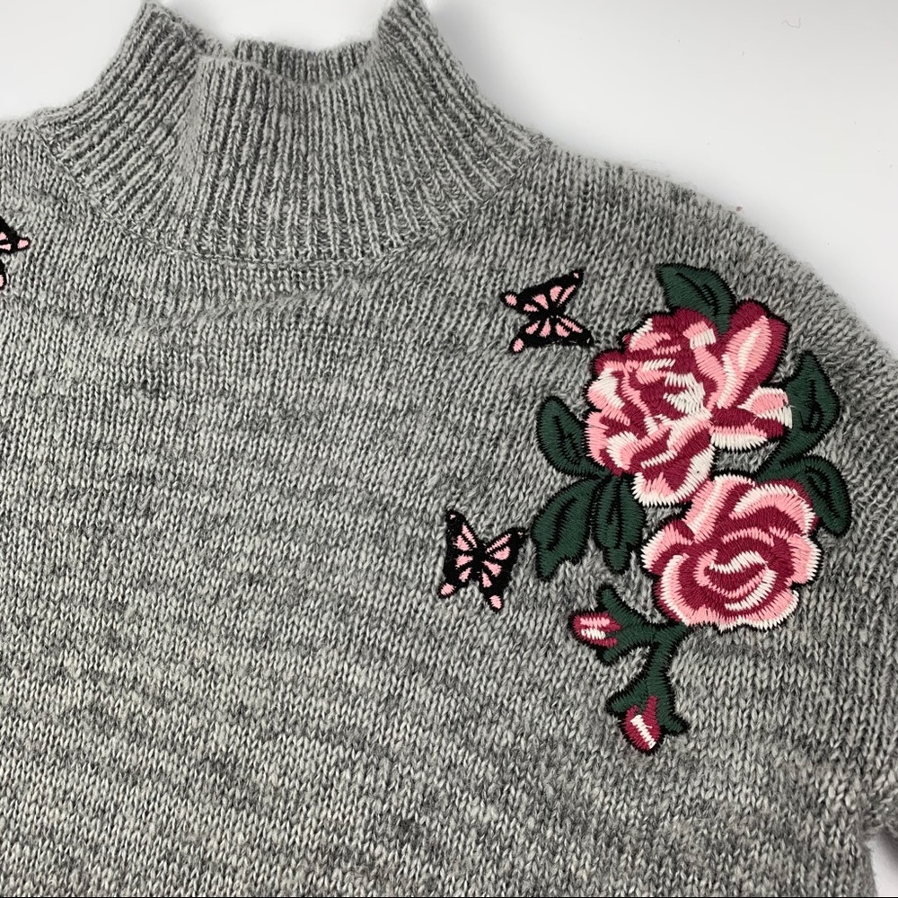 Cloud Chaser Embroidered Floral Mock Neck Sweater - Picture 10 of 10